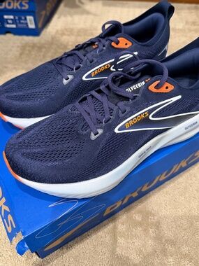 Brooks Glycerin 22 Men's Running Shoes Size 10.5 Peacoat Blue Orange NIB